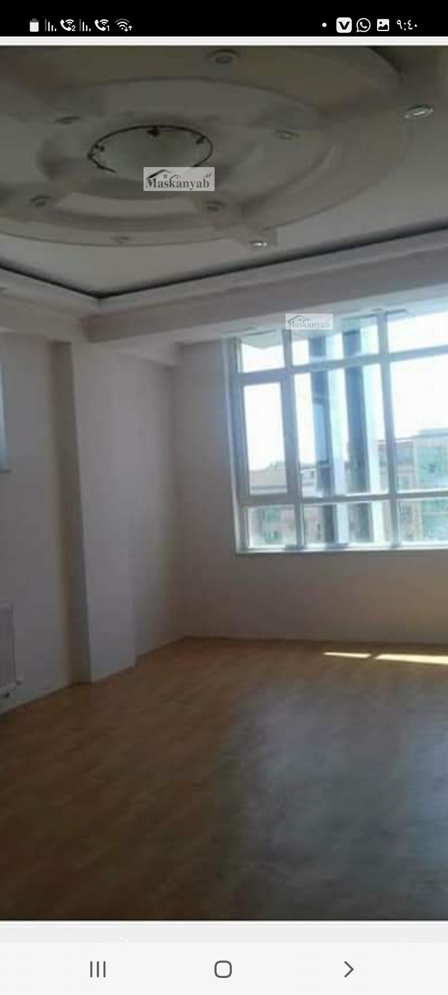 Four-room apartment is for rent in Kota Sangi, Kabul.