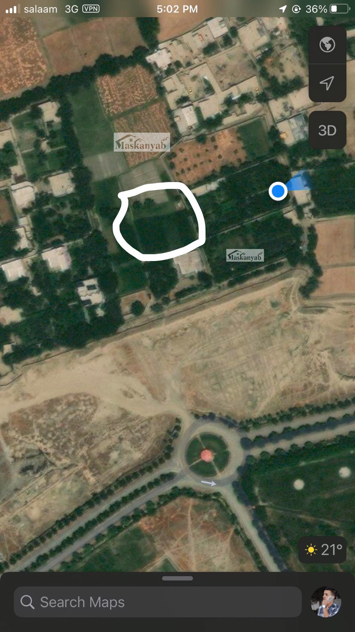 The One and Half Grib land for sale in Faisal Town, Kabul