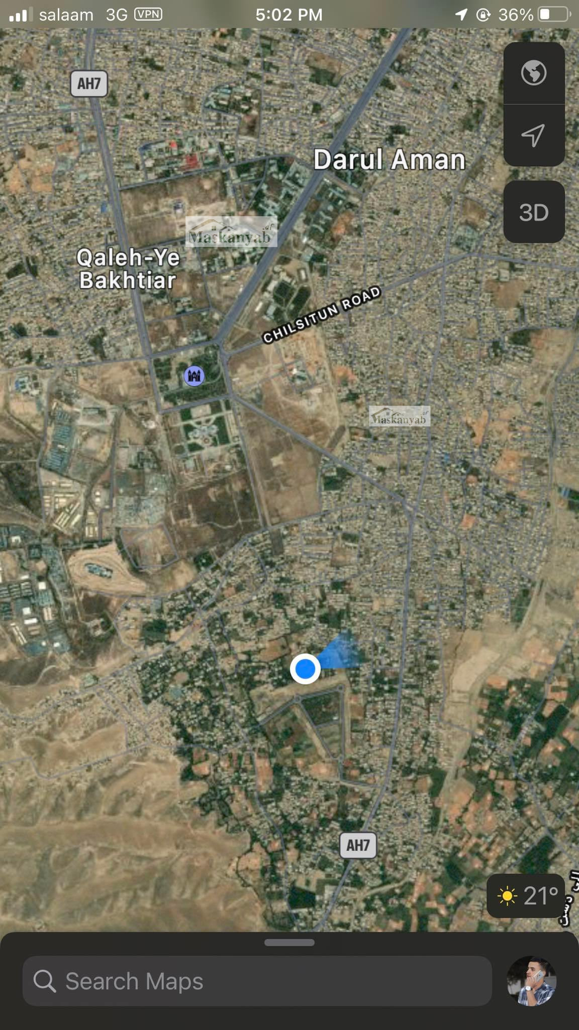The One and Half Grib land for sale in Faisal Town, Kabul